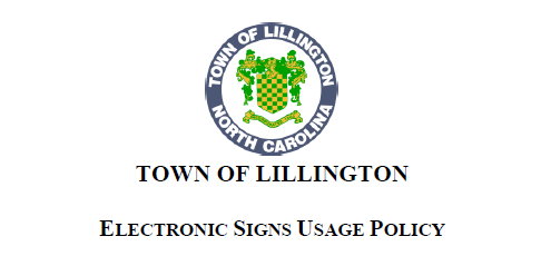 Electronic Sign Policy & Application
